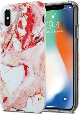 Produktbild von Cadorabo Schutzhülle für Apple iPhone X / XS Hülle in Rosa TPU Handyhülle Etui Case Cover