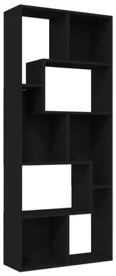 Obrázok produktu pre vidaXL Regál na knihy čierny 67x24x161 cm odvodený výrobok z dreva