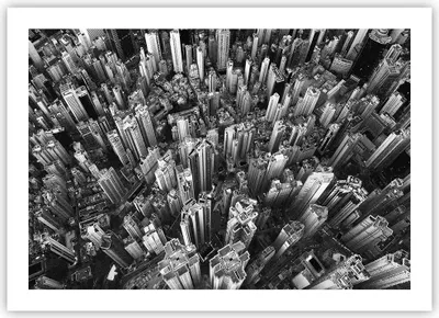 Produktbild von Poster - Poster ohne Rahmen - Wolkenkratzer mit Berge - 70x50 cm - Wand Bild - Wanddeko - Wandbilder - Kunstposter - Wandposter - Bilder - Kunstdruck - Wanddekoration - Wandbild - P2XAA70x50-4453