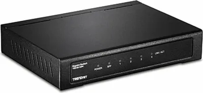 Zdjęcie produktu dla Trendnet TEG-S51SFP, Nie zarządzany, Gigabit Ethernet (10/100/1000), Pełny dupleks, Montaż naścienny / rzutowanie na sufit