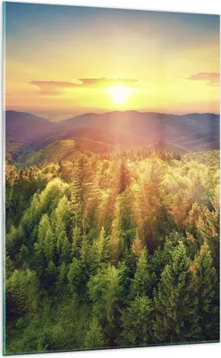 Produktbild von Bilder auf glas - Einteilig - Berge Natur - 70x100cm - Glasbilder - Wandbilder - Bilder - Kunstdruck - zum Aufhängen bereit - Wanddekoration aus Glas - Glas Bilder - Wandbild auf Glas - GPA70x100-3697