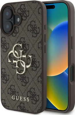 A close-up side view of a smartphone case with a repeating logo pattern and a smartphone partially visible.