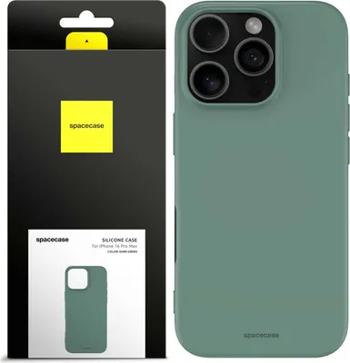 Zdjęcie produktu dla Silikonowe etui SPACECASE Silicone Case do iPhone 16 Pro Max Zielony