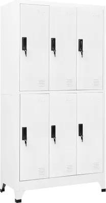 Produktbild von Schließfachschrank Weiß 90x45x180 cm Stahl