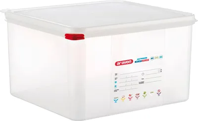 Immagine prodotto di Contenitore ARAVEN GN con coperchio 2/3, PP, profondità: 200 mm, capacità: 19 litri, ermetico