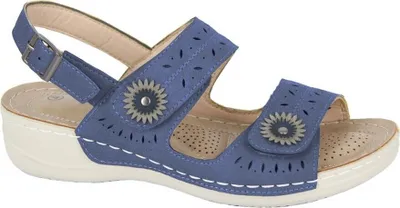 Image de Boulevard - Sandales pour femmes DF2412 (39,5 EU) (bleu marine)