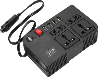 Elektrický měnič DC 12 na AC 220V se 4 USB porty a 4 zásuvkami
