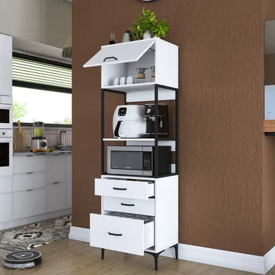 Image de Skye Decor, JE135 - 3101, Armoires, Armoire multifonctionnelle, Blanc, 60 x 198,6 x 40 cm