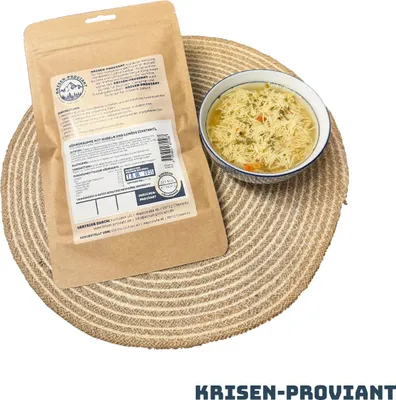 Produktbild von Krisen-Proviant - Hühnersuppe (instant) Notration/Notvorrat - 5 Jahre haltbar
