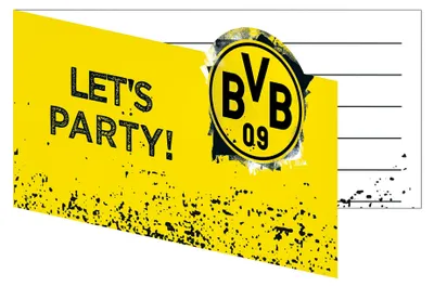 Produktbild von 8 BVB Dortmund Einladungskarten