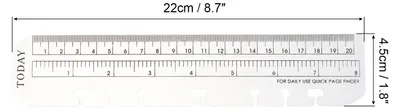 Produktbild von 8.7"x1.8" Lesezeichen Lineal 10 Pack Steckbar Lineal Seitenmarker Buchzeichen Messger?te fš¹r A5 Gr??e 6-Loch Bindemittel Notebook Klar