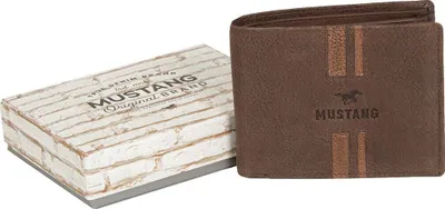 Produktbild von Mustang echt Leder Herren Geldbörse Portemonnaie mit RFID Schutz Asti braun