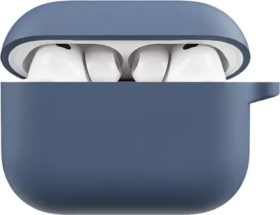 Image de KeyBudz Elevate Coque AirPods Pro 3 – Conçu spécifiquement pour les AirPods de 3ème génération – Revêtement anti-dérapant pour une meilleure prise – Compatible avec le chargement filaire et sans fil - Bleu