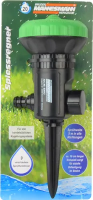 Produktbild von BRÜDER MANNESMANN Kreisregner Erdspieß aus Kunststoff grün/schwarz