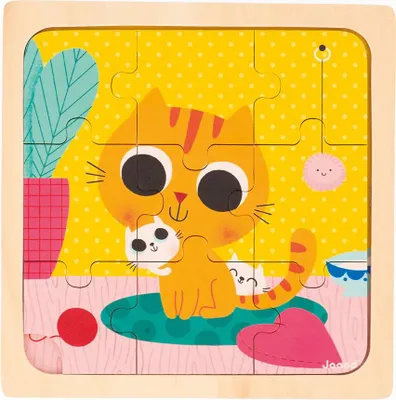 Image de Janod Puzzle Chat Peanut en bois