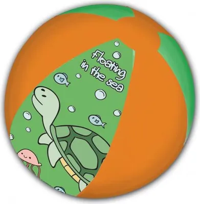 Produktbild von strandball Turtle junior 45 cm grün/orange