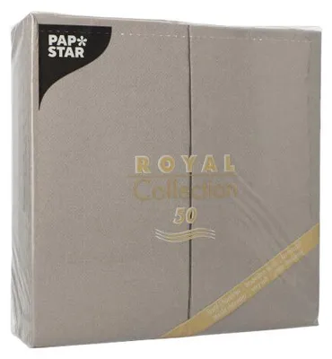 Produktbild von Servietten "ROYAL Collection" 1/8-Falz 40 cm x 40 cm grau