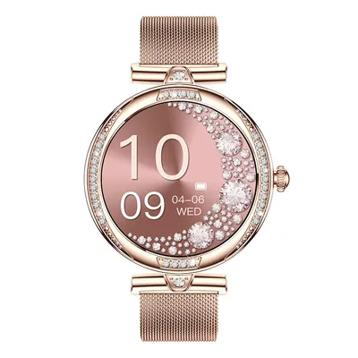 Produktbild von Smartwatch Damen mit Telefonfunktion 1.19" Touchscreen IP68 Diamond Smart Watch mit 24H Pulsuhr Menstruationszyklus 120+ Sportmodi Schrittzähler