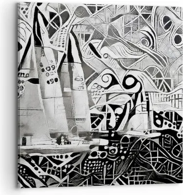 Produktbild von Bild auf Leinwand - Leinwandbild - Abstraktion modern - 70x70cm - Wand Bild - Wanddeko - Wandbilder - Leinwanddruck - Bilder - Kunstdruck - Wanddekoration - Leinwand bilder - Wandkunst - AC70x70-3479