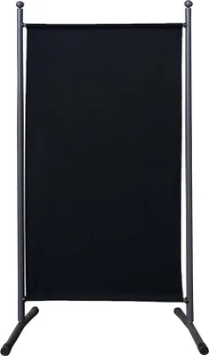 Produktbild von Famanu Trennwand 180 x 78 cm - Schwarze Stoff-Trennwand für Balkon