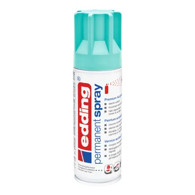 Produktbild von edding 5200 Permanent Spray - opulent türkis matt - 200 ml - Acryllack zum Lackieren und Dekorieren von Glas, Metall, Holz, Keramik, Kunststoff, Leinwand - Lackspray, Acrylspray, Farbspray