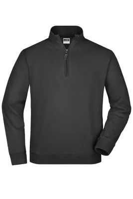 Produktbild von James & Nicholson Uni Sweater mit 1/4 Zip Sweatshirt JN352 black L