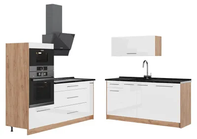 Obrázok produktu pre Kuchyňa Vicco Fame-Line Biely vysoký lesk/Dub Goldkraft 340 cm, AP Antracit, Model 63713