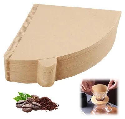 Kaffeefilter Größe 2, V-Form, 200 Stück, 12 cm, braun