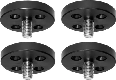 Produktbild von WAGNER Anschraubplatten RUND 4tlg. Set kombinierbar - Ø 50 x 30 mm, Gewinde M10 x 28 mm, Kunststoff schwarz - 12398604