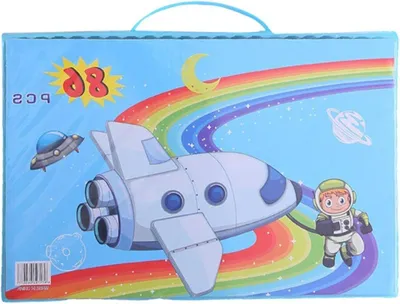 Immagine prodotto di Set di accessori per bambini - Divertimento artistico - Attività creative - Include cavalletto da pittura - 86 pezzi - Blu