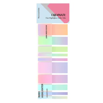 Produktbild von Ordinate-Meeresmelodie Farbenrauch Lange Sticky Notes | Haftnotizen Tabs | Streifen zum highlighten | Textmarker | Lesezeichen