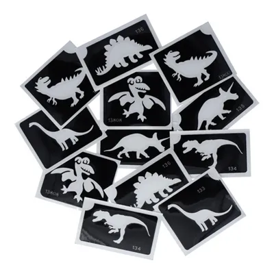 Zdjęcie produktu dla Zestaw brokatowych tatuaży z motywem dinozaurów Superstar