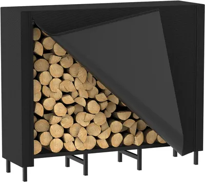 Obrázok produktu pre Konštrukcia na skladovanie dreva s krytom, rozmer 125x25x80 cm, odolná voči poveternostným vplyvom, určená na vonkajšie použitie