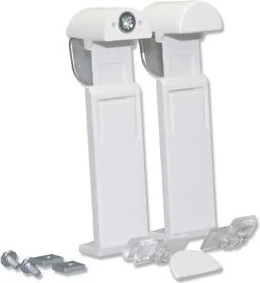 Produktbild von Interdeco Klemmträger / Klemmbefestigung für Fensterfalz für Plissees Decomatic Weiß, Typ Falzmaster, Pack. 2 Stück