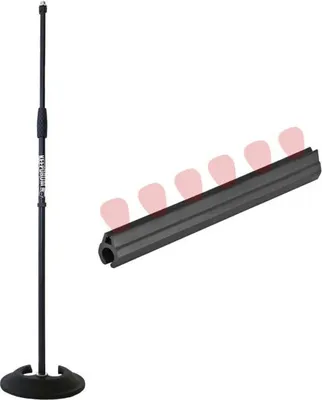 Produktbild von keepdrum MS096 Mikrofonständer gerade mit Plektrenhalter