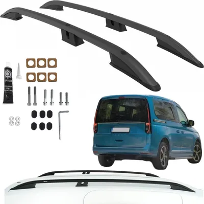 Obrázek produktu pro Dachreling VOLKSWAGEN CADDY FORD TRANSIT CONNECT KURZ 2020- SCHWARZ