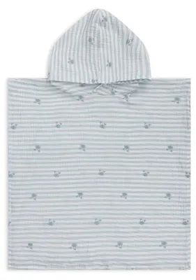 Productafbeelding van Swim Essentials Strandponcho - Wit/groen - Crabby - 52 X 52 Cm