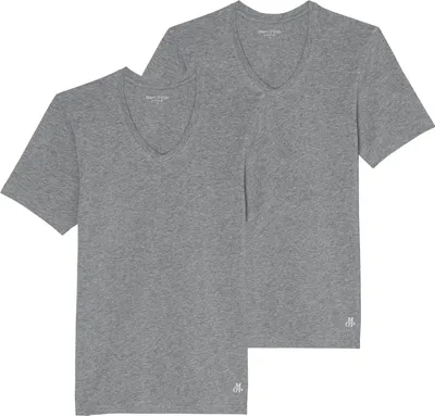 Produktbild von Marc O'Polo V Neck Top 2P Essentials Organic Baumwolle Stretch XXL Grau/Grey