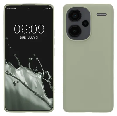 Produktbild von kwmobile Handyhülle für Xiaomi Redmi Note 13 Pro+ 5G / Redmi Note 13 Pro Plus 5G Hülle - TPU Case - Kabelloses Laden - Schutzhülle Cover in Graugrün