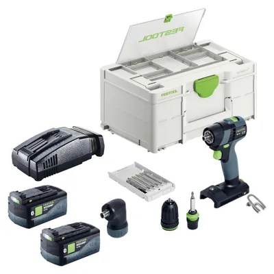 Productafbeelding van Festool TXS 18-Basic-Set accuboormachine 18 V 40 Nm borstelloos + 2x accu 5,0 Ah + snellader + Systainer