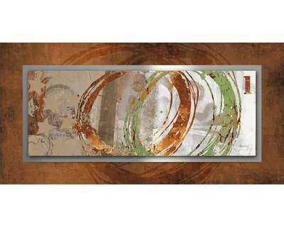 Produktbild von Metallbild Circle Rost 100x50 cm