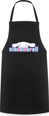 Produktbild von Spreadshirt Cinnamoroll Guckt Über Schriftzug Kochschürze, One size, Schwarz
