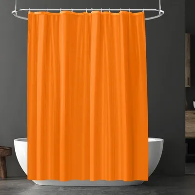 Immagine prodotto di URAQT Tenda da doccia antimuffa impermeabile in PEVA 180x180 cm 12 Anelli per tende da doccia Colore arancione