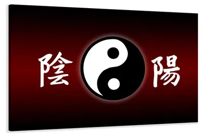 Obrázok produktu pre Obraz na plátne Yin Yang 120x80 cm zarámovaný