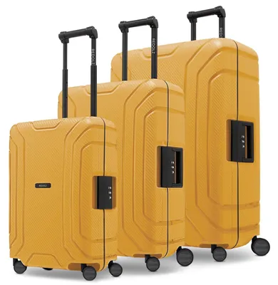 Productafbeelding van REDOLZ trolley Essentials 15 Trolley-Set 3-delig Dark Yellow mosterdgeel 55cm