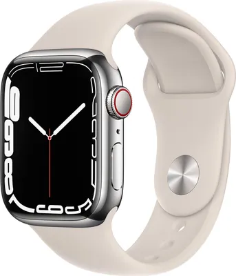 A close-up studio shot of an Apple Watch.
