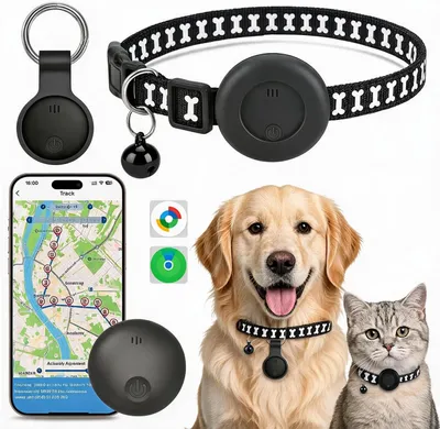 Produktbild von GPS-Tracker für Katzen und Hunde – intelligenter Tracker ohne Abonnement – kompatibel mit iOS und Android – wasserdicht – leicht