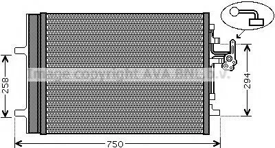 Produktbild von PRASCO VO5161D Kondensator Klimaanlage Klimakondensator für VOLVO V70 III (135) +Trockner