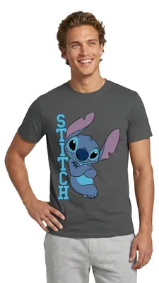 Produktbild von Lilo & Stitch | Stitch Mit Schriftzug Männer T-Shirt, L, Anthrazit