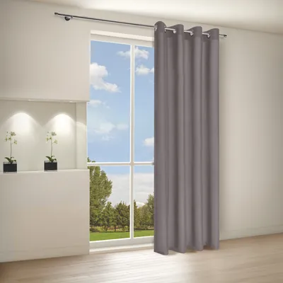 Produktbild von Gerster Ösenschal Uni B = 140 x H =235 cmHalbtransparent We Uni grau